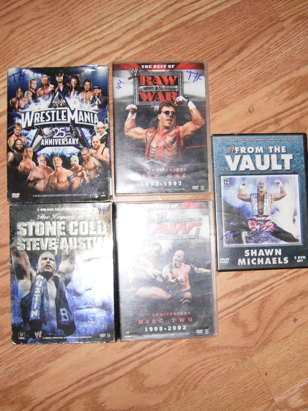 Wrestling WW DVD LOT Wrestlemania Raw